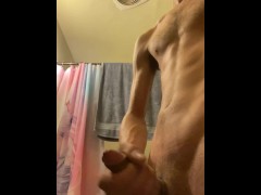 Playing With Big Dick After Shower Before Work