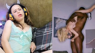 Petite Blonde Fucks Monster BBC White Girl Reacts
