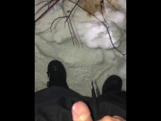 Compilation of Outdoor Pissing in the Snow during my recent Weekend of Winter Camping