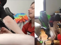 "OMG He's Gushing!" - Heaher Kane Jerks off Stranger & Humilates Stranger