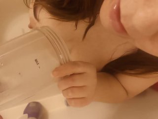 fetish, exclusive, piss drinking, brunette