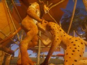 Preview 2 of Wild Life Hyena and Lion Gay Furry