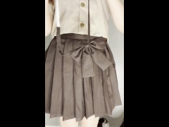 【ノーパンノーブラ】裸セーラー服【生着替え】 - Screenshot 14 of 16 - 着替え 盗 撮