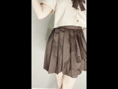 【ノーパンノーブラ】裸セーラー服【生着替え】 - Screenshot 16 of 16 - Jc 着替え