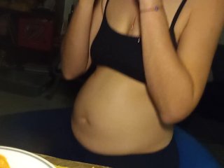 getting fat, bbw fat belly, eating, gass