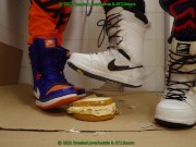 Preview 3 of crushing cake with nike vapen snowboard boots and mxgear, jerking off (preview)