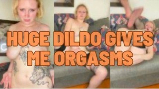 Questo enorme dildo mi regala 2 minuti interi di orgasmi da far dondolare il corpo