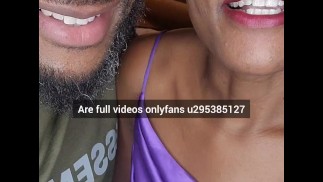 Rubbing daddy's precum with my finger then fuck ebony