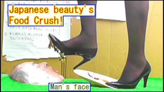 Food Crushed By The High Heel Of Beauty