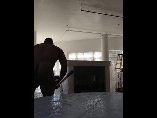 голый тверк на работе