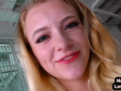 HJ smallboobs GF POV jerks BFs cock in dirty talk closeup