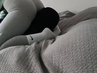 butt, babe, farting, white socks