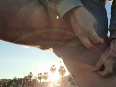 Public Tiny Shorts Wedgie Visible Pussy