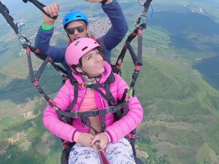 SQUIRTING While PARAGLIDING in 2200 m Above the Sea( 7000Feet )