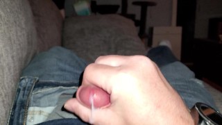 Jacking off while ex is in other room having sex