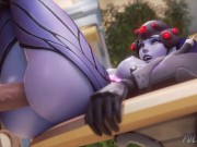 Preview 1 of Widowmaker Spreading Her Legs On A Table And Fucked