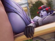 Preview 3 of Widowmaker Spreading Her Legs On A Table And Fucked