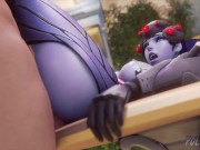 Preview 4 of Widowmaker Spreading Her Legs On A Table And Fucked