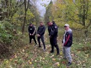 Preview 4 of Lil D and his British mates pissing in woods 💦🪵 (before....)