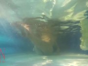 Preview 6 of Elegant and flexible babe, swimming underwater in the outdoor swimming pool. 3 2