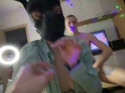 Preview 2 of She wanted two cocks in her pussy at a house party