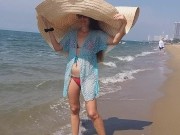 Preview 5 of Big hat Public Beach flashing