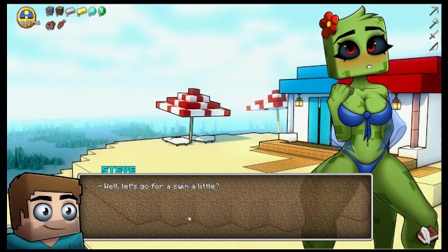 HornyCraft [Minecraft Parody Hentai game PornPlay ] Ep.21 the girl gave us a public titjob