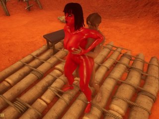Red She-hulk_Having FunWith a Captured Prisoner Wild Life
