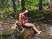 Preview 6 of Jerking Off at the River - Public Masturbation