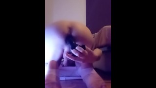 Femboy compare animal dildo with normal dildo