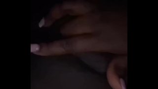 Sexy ebony play with pussy