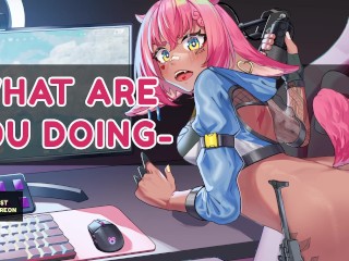 ASMR Sexo no Banco Traseiro com Sua Namorada Gamer Enquanto Ela Está Em Streaming