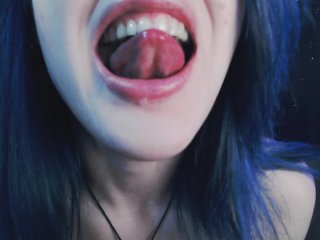 asmr roleplay, spit, small tits, drool