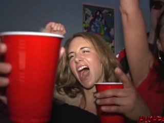 hot body blonde, college coed, cumshot, college party