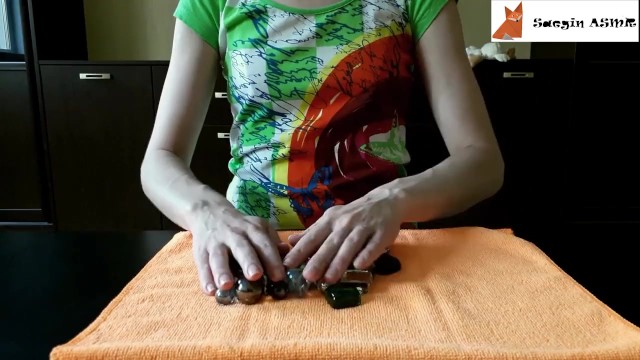 1[ASMR] Стеклянные шарики и галька (БЕЗ РАЗГОВОРОВ)