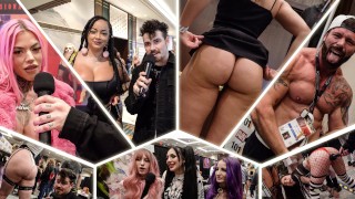 BANGBROS - AVN Awards 2023! O que essas estrelas pornôs Hot fariam por uma camisa de T Hazheart grátis?