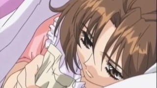 Garota de anime nua é provocada e cutucada.