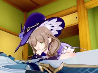 Lisa cums while fucking Chongyun in the dojo Genshin Impact Anime Hentai Uncensored 3D