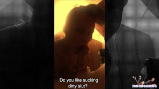 J’ai fait une vidéo pour mon mari comme un inconnu sperme dans ma bouche après une pipe (sous-titres anglais)