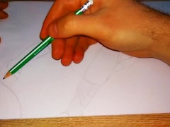 Hentai girl pulled down her panties to pee in the toilet