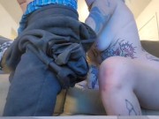 Preview 3 of Tattooed MILF gets fucked rough doggystyle