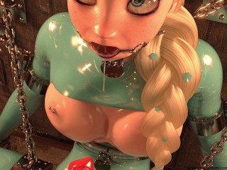 Frozen Elsa En Anna Hardcore Metal Bondage Latex BDSM Animatie