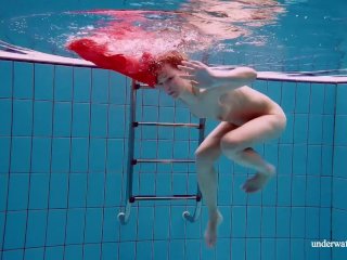 Adorable BrunetteTeen Swimming_Naked