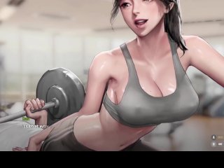 gym, public, big tits, squirt