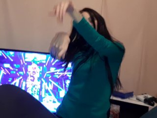 My girlfriend turned me on by dancing and licking my pussy - Lesbian_illusion