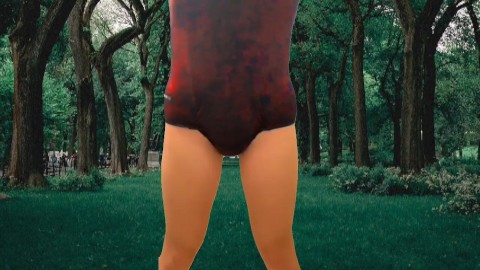 Hot Red Dressed Beautiful Outdoors Video of Me In The Park Alone But Exciting From Getting Caught By