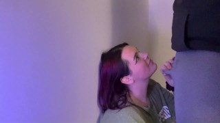 College slut pinned to the wall and face fucked by her boyfriends 8 INCH COCK (NOW UNCENSORED)
