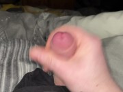 Preview 6 of INTENSE EDGING all night with HANDJOB SQUIRT on CUM RAG!