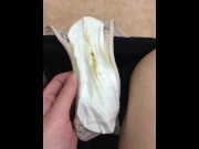 Preview 6 of Showing off my delicious pad with pussy discharge on the last day of my period