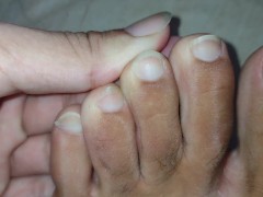Long nails Dirty feet